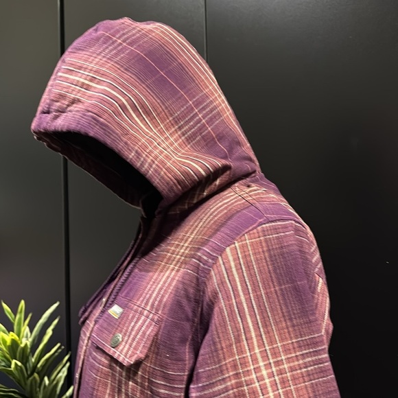 Ariat Rebar Flannel Hooded Shacket,shirt/jacket snap front,pockets,warm workwear - Picture 7 of 14